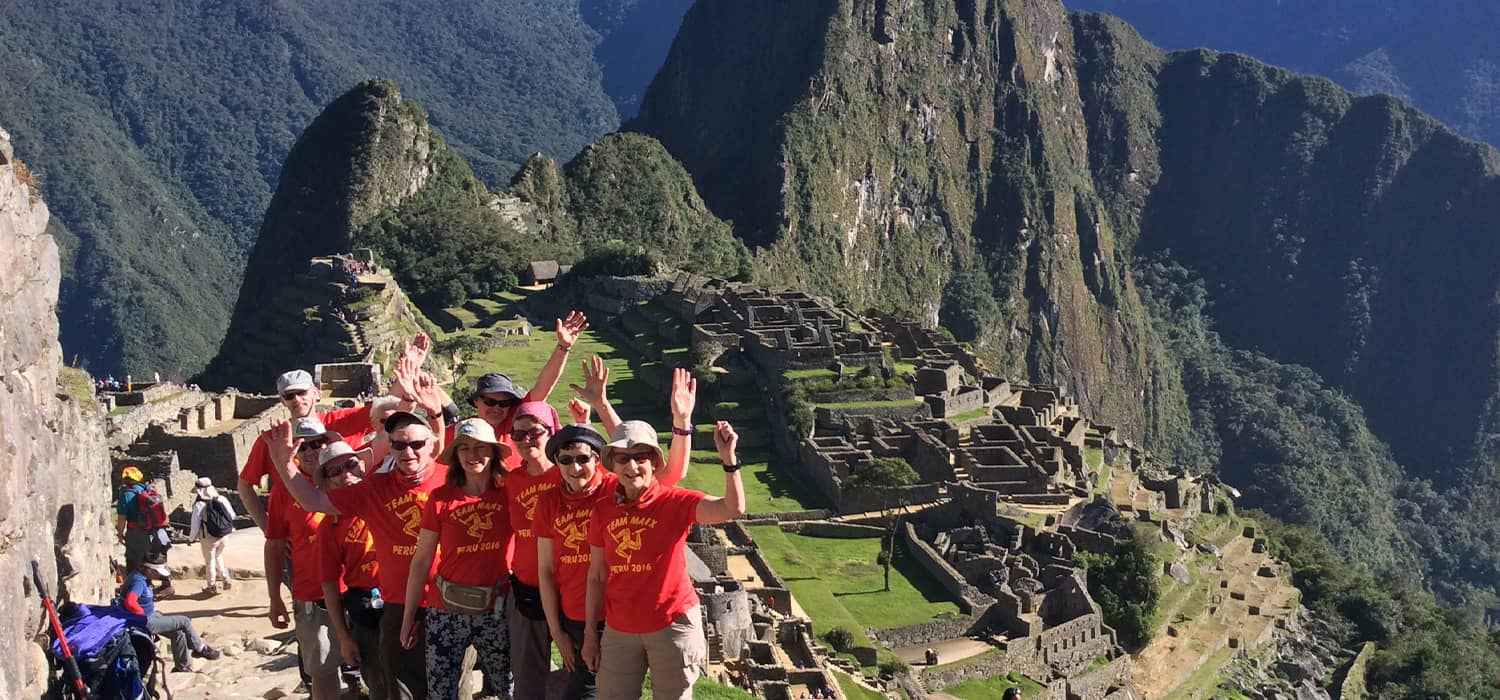 This group is our clients at Machupicchu Inca site in Peru
